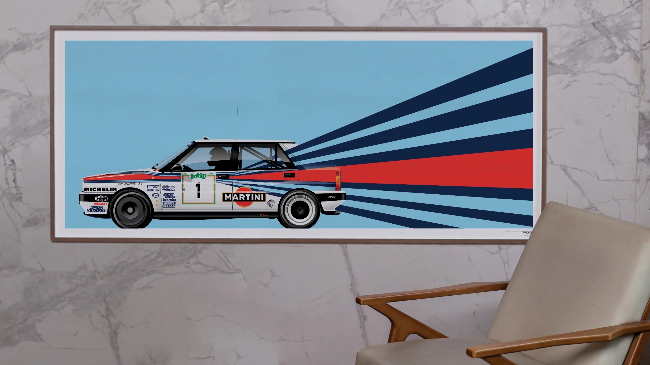 Miki Biasion-Tiziano Siviero, World Rally Champions 1988, Lancia Delta Integrale, Sanremo Rally 1988 - Big Format - Image 4