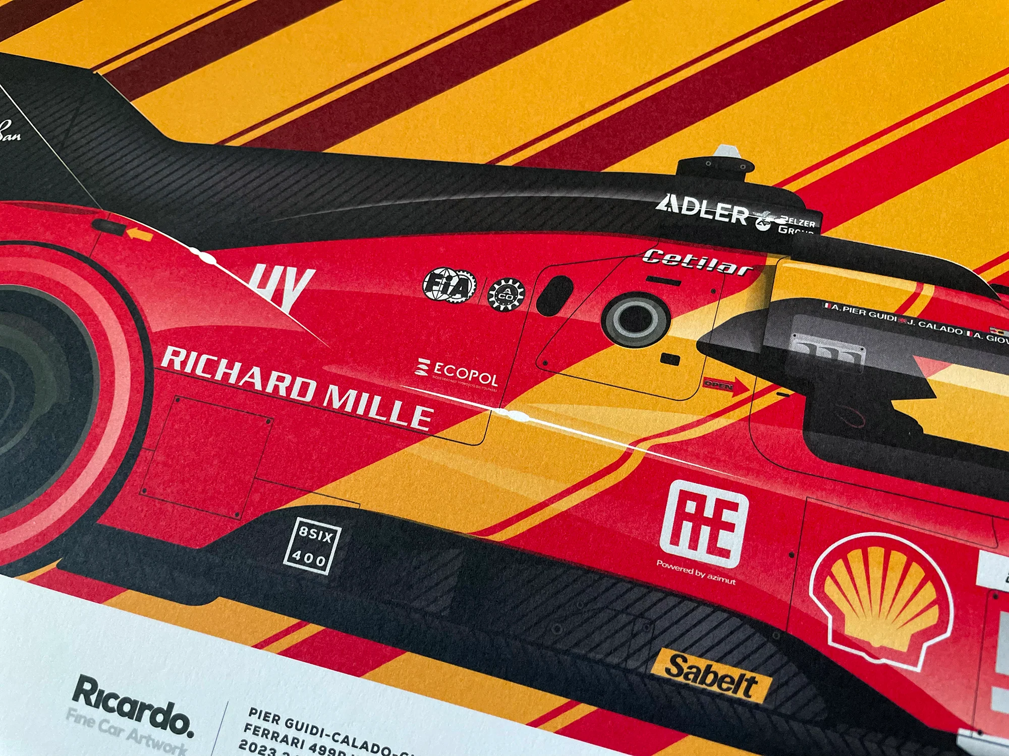 Pier Guidi-Calado-Giovinazzi, Ferrari 499P Hypercar, 2023 24 Hours of Le Mans Winners - Image 3