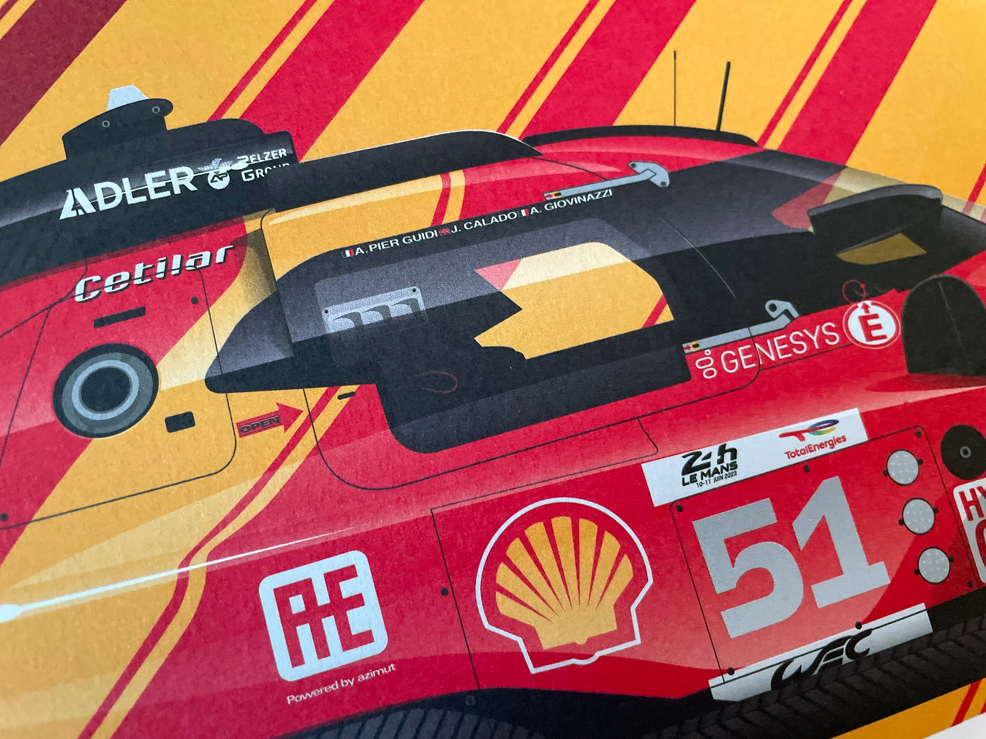 Pier Guidi-Calado-Giovinazzi, Ferrari 499P Hypercar, 2023 24 Hours of Le Mans Winners - Image 4